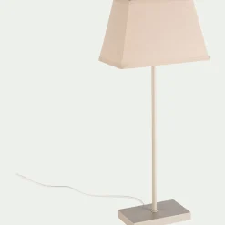 Lampe à poser électrifiée en coton H47cm - beige alpilles