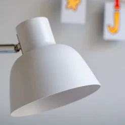 Lampe à poser électrifiée en bois et métal D41,5cm - blanc