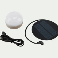 Lampe à poser solaire en bambou H36cm - naturel