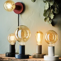 Lampe applique en métal blanc D10xH9cm