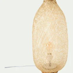 Lampe de sol électrifiée en bambou D30cm - naturel
