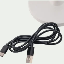 Lampe de table à poser nomade H37cm - blanc