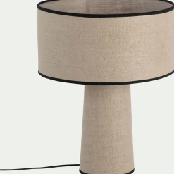 Lampe en lin calandré - naturel H40cm