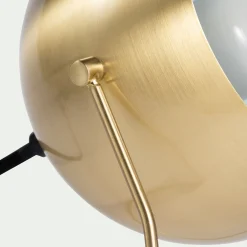 Lampe ronde en métal doré H26cm