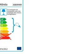Lampe ronde en métal doré H26cm