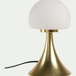 Lampe tactile en métal et verre D14,6xH26cm - doré
