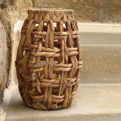 Lanterne en jacinthe d'eau H28cm - naturel