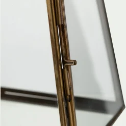 Lanterne miniature en verre et fer H14cm - doré