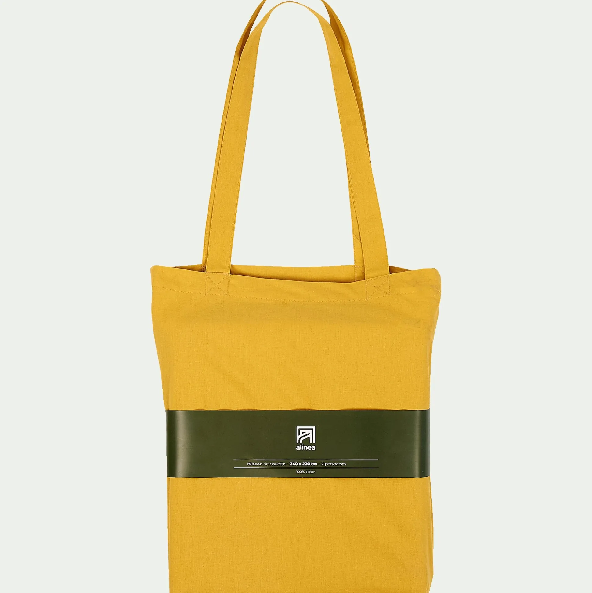 Linge de lit uni en coton - jaune genet