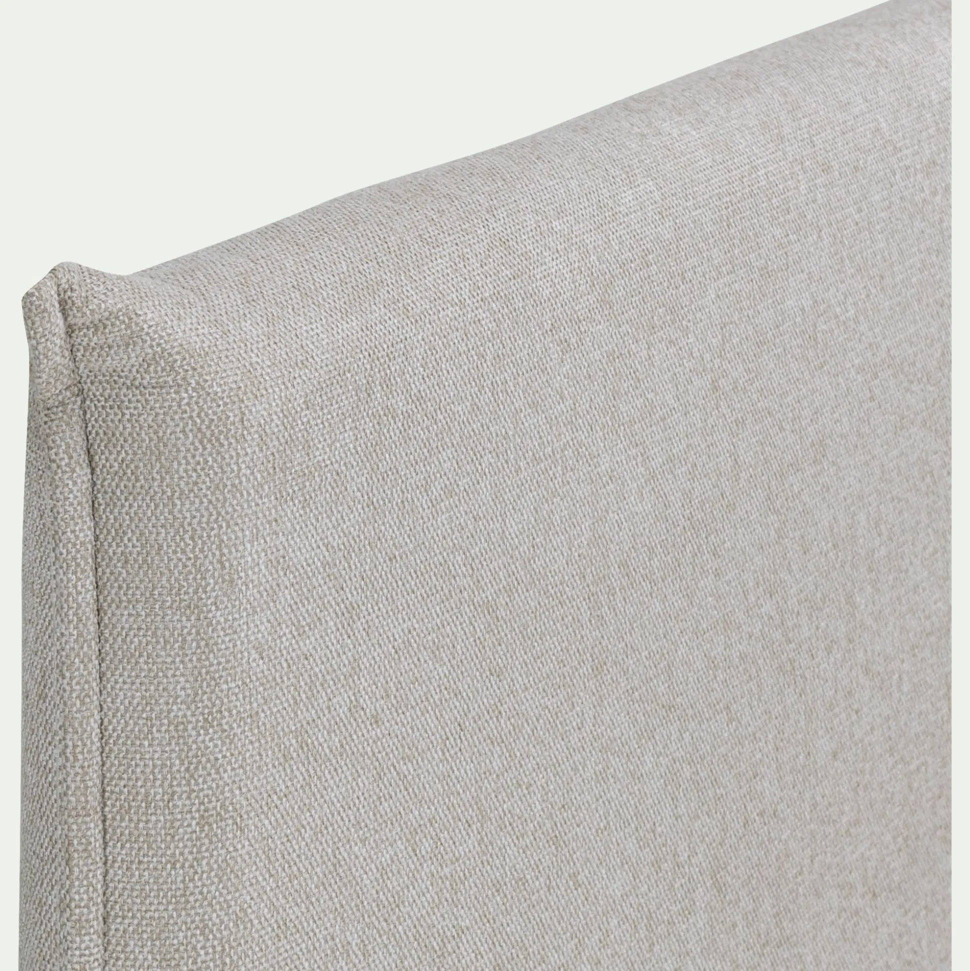 Lit 2 places avec tête de lit en tissu 160x200cm - gris