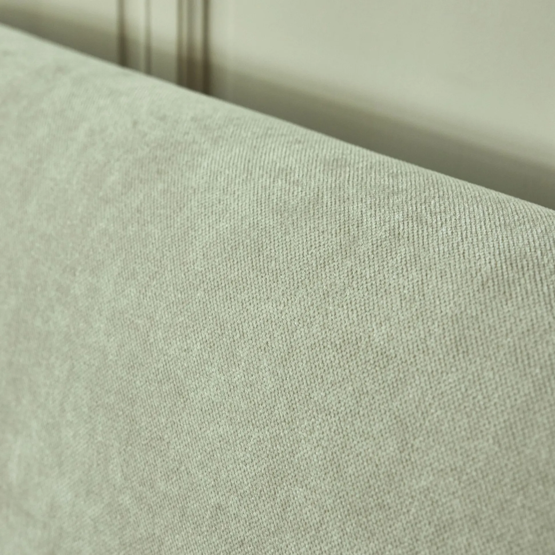 Lit 2 places avec tête de lit en tissu doux 160x200cm - blanc écru