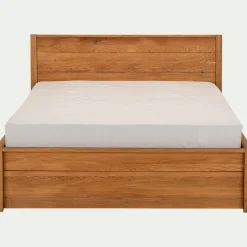 Lit 2 places en chêne - bois clair 180x200cm