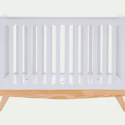 Lit bébé en bois - blanc