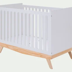 Lit bébé en bois - blanc
