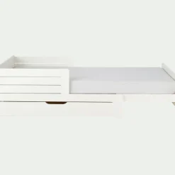 Lit évolutif 1 place en pin massif 3 positions pour enfant avec tiroir - blanc