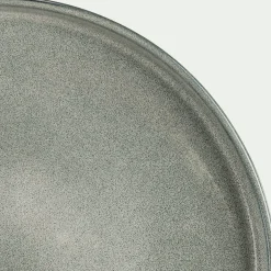 Lot de 4 assiettes plates en grès émail réactif D27cm - gris borie