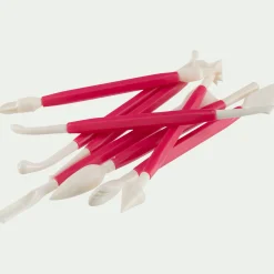 Lot de 8 ébauchoirs doubles à pâte à sucre - rose