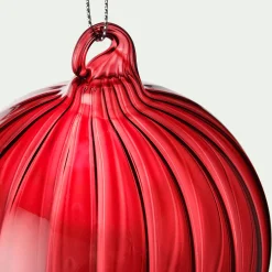 Lot de 6 boules de Noël en verre D8cm - rouge