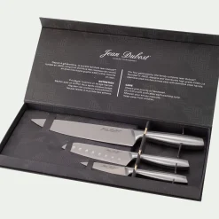 Lot de 3 couteaux de cuisine en inox - argenté