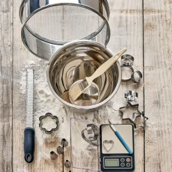 Lot de 5 douilles en inox avec goupillon - argenté