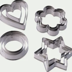 Lot de 12 emporte-pièces en inox - argenté