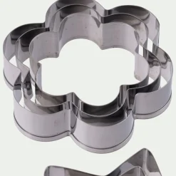 Lot de 12 emporte-pièces en inox - argenté