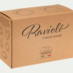 Lot de 2 emporte-pièces rond et carré en aluminium - argenté