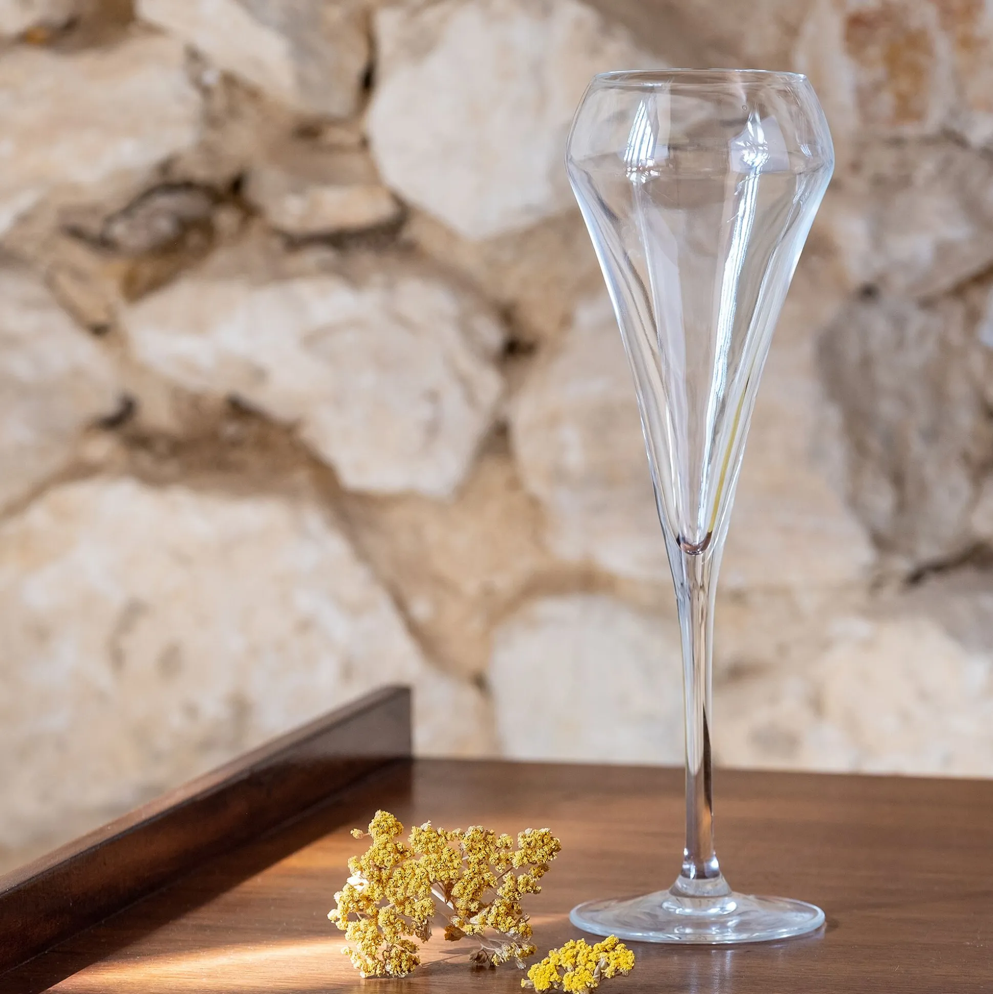 Lot de 6 flûtes à champagne en cristallin 20cl - transparent