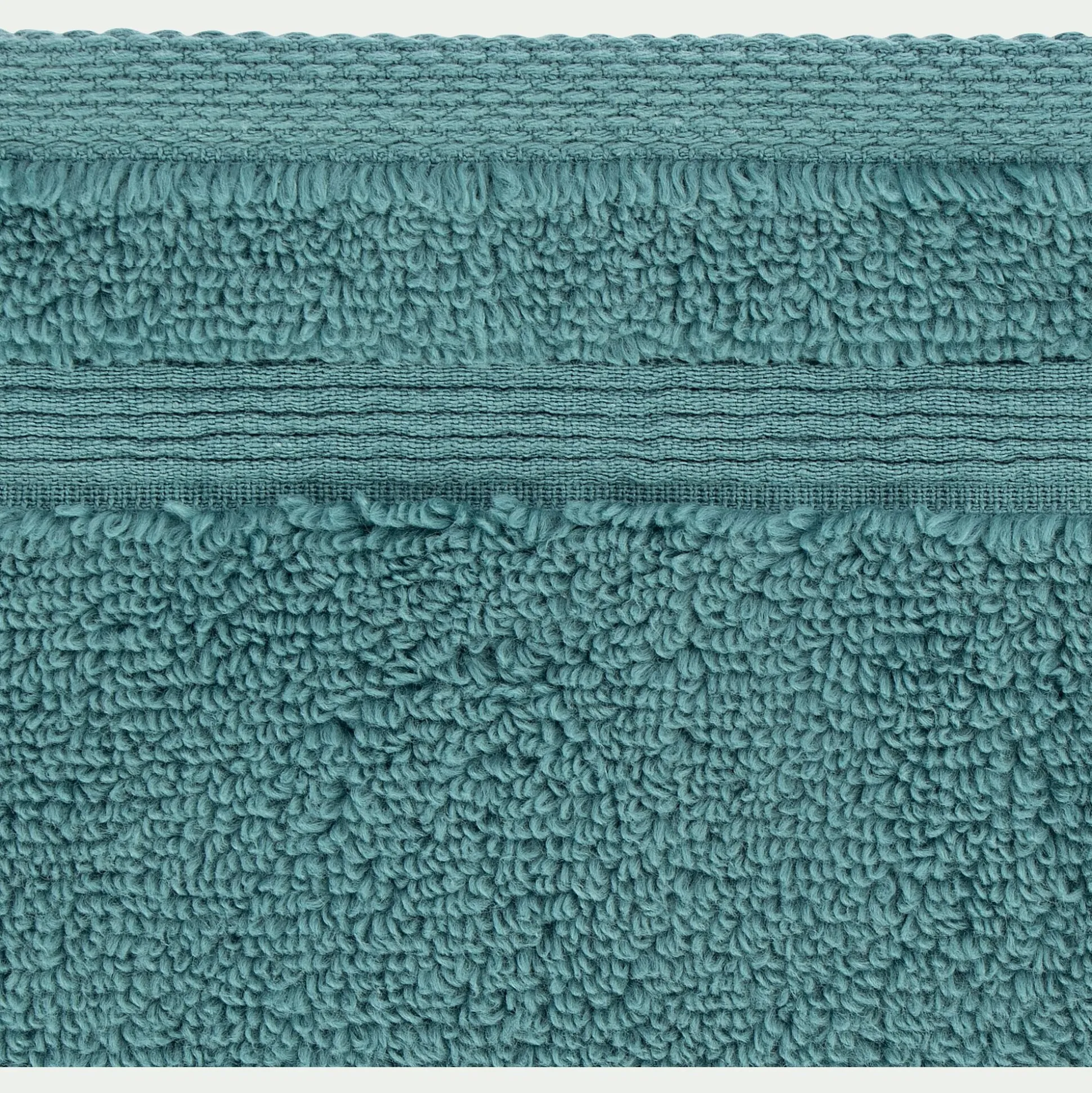 Lot de 2 gants de toilette bouclette en coton - vert