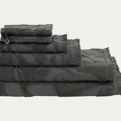 Lot de 2 gants de toilette en coton - vert cèdre