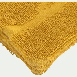 Lot de 2 gants de toilette en coton - jaune argan