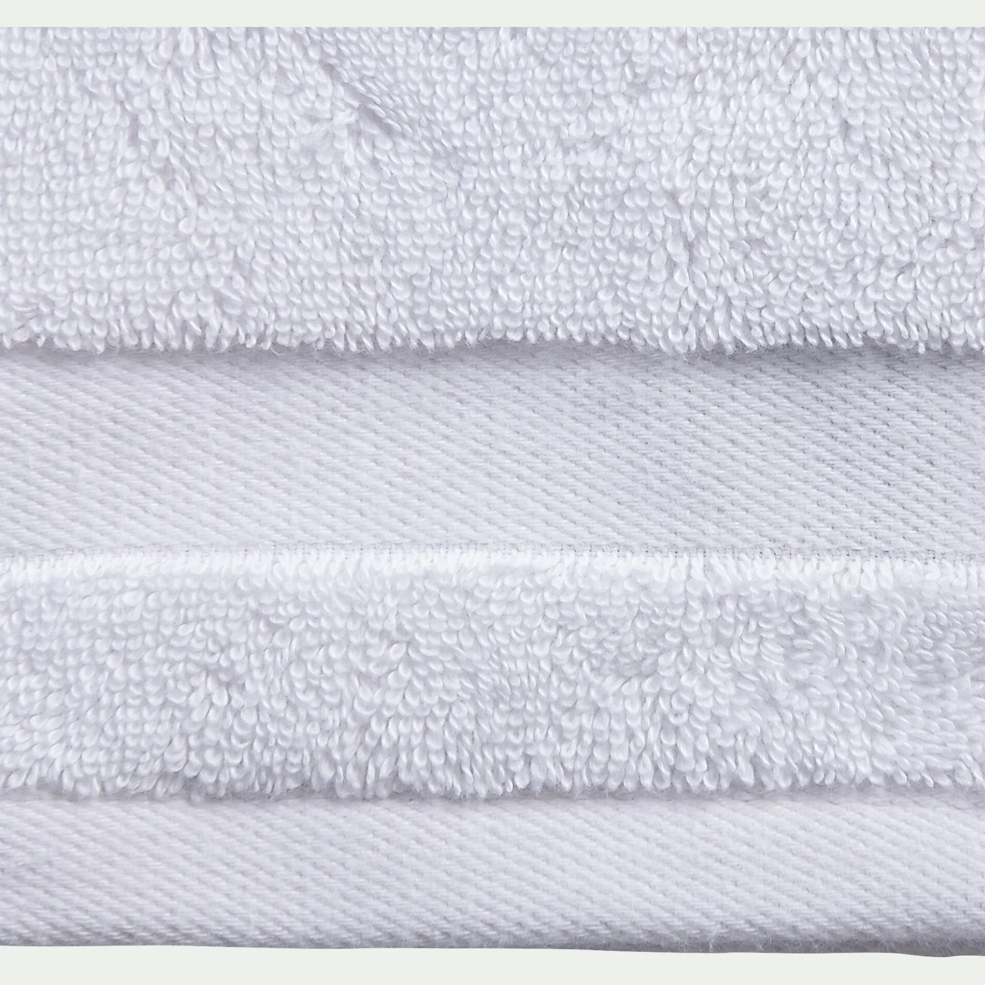 Lot de 2 gants de toilette qualité hôtelière en coton - blanc