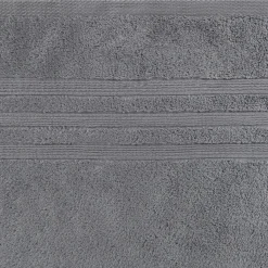 Lot de 2 gants de toilette bouclette en coton - gris anthracite