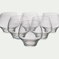 Lot de 6 gobelets en cristallin 38cl - transparent