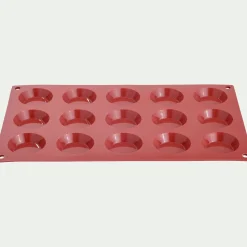 Lot de 15 moules à tartelettes en silicone platinium - marron