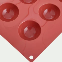 Lot de 8 moules demi-sphère en silicone platinium - marron