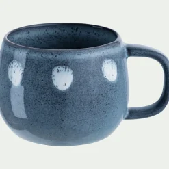 Lot de 4 mugs dépareillés en grès 35cl - bleu