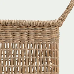 Lot de 2 paniers déco en jonc de mer - naturel