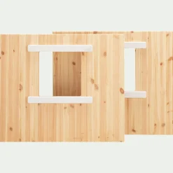 Lot de 2 panneaux pour lit cabane 75x91,5cm - bois clair