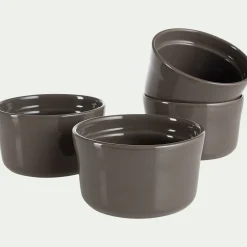 Lot de 4 ramequins en grès D9cm - vert