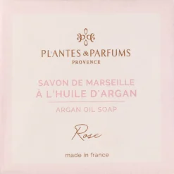 Lot de 2 savons de Marseille à l'huile d'argan senteur rose 100g