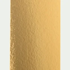 Lot de 5 semelles à bûches en carton 10x34cm - doré