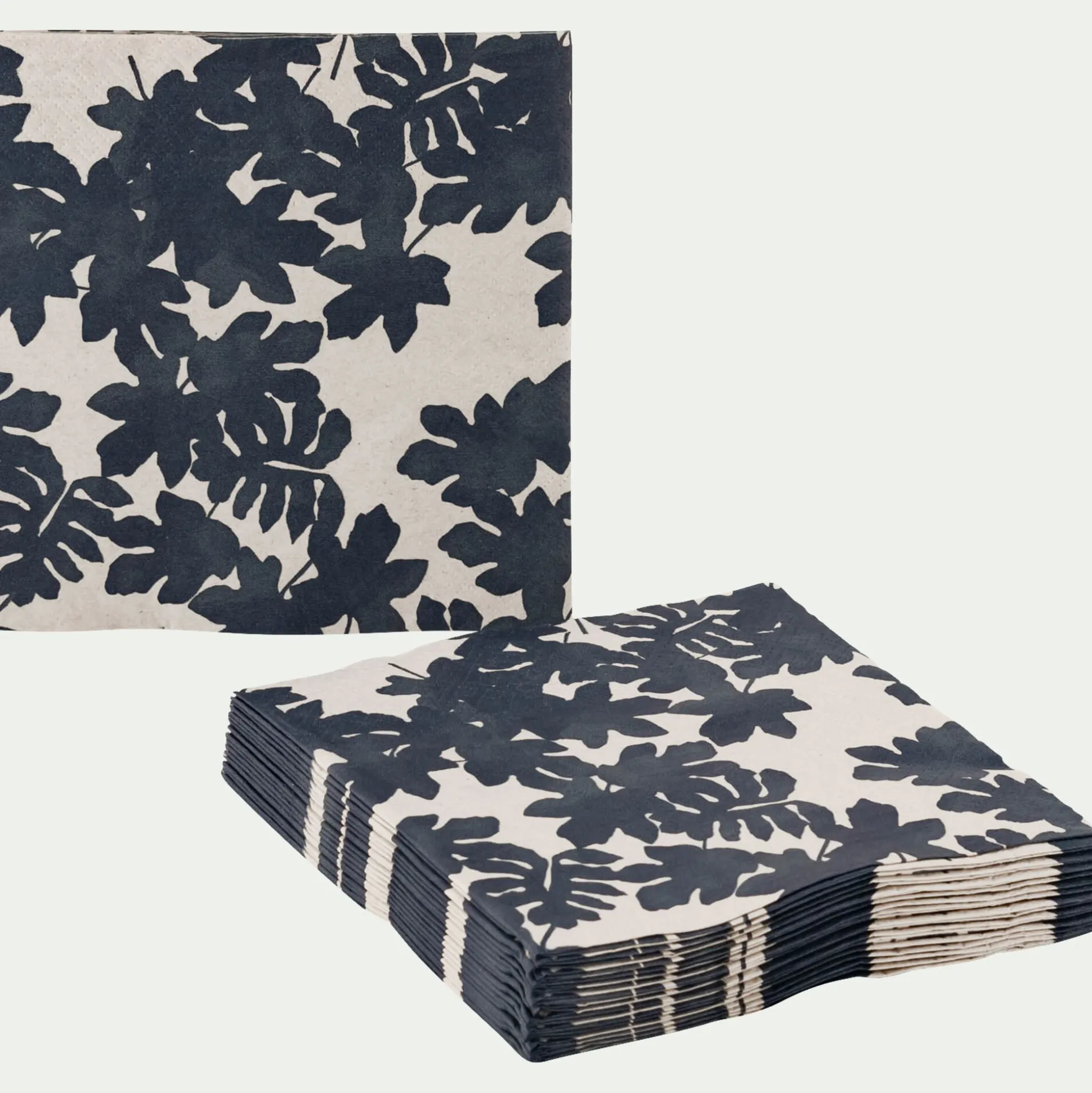 Lot de 20 serviettes en papier motif figuier 33x33cm - beige alpilles