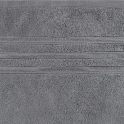 Lot de 2 serviettes invité bouclette en coton - gris anthracite 30x50cm