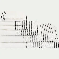 Lot de 2 serviettes invité en coton - blanc ventoux 30x50cm