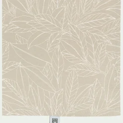 Lot de 2 sets de table en coton enduit motif laurier - beige alpilles 35x48cm