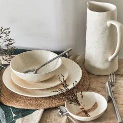 Lot de 4 sets de table ronds en jute - naturel D34cm