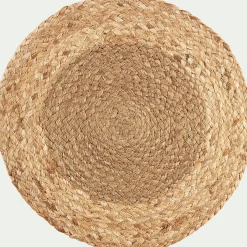 Lot de 2 sets de table ronds en jute - naturel D38cm
