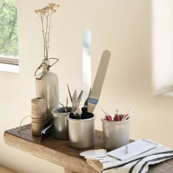 Lot de 5 spatules de modelage en inox - argenté