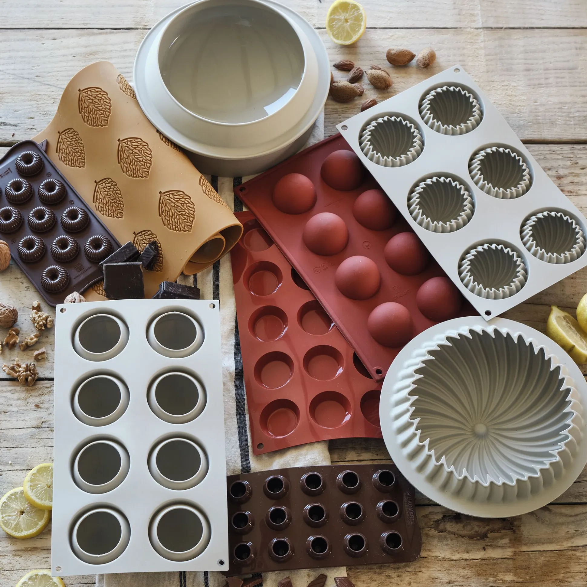 Lot de 5 spatules de modelage en inox - argenté